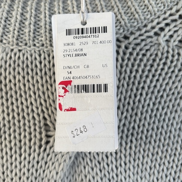 NWT BRAX Men EU 54 US M Brian Wool Blend Knit Turtleneck Sweater in Cookie Gray - Picture 2 of 7